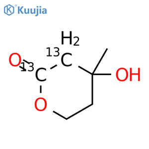 2H-Pyran-2-one-2,3-13C2,tetrahydro-4-hydroxy-4-methyl- (9CI) structure