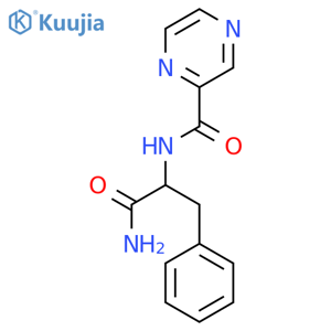 N-(1S)-2-Amino-2-oxo-1-(phenylmethyl)ethyl-2-pyrazinecarboxamide structure