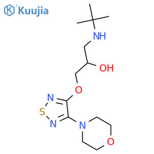 1-(tert-butylamino)-3-{4-(morpholin-4-yl)-1,2,5-thiadiazol-3-yloxy}propan-2-ol structure