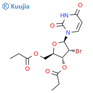Uridine, 2'-bromo-2'-deoxy-, 3',5'-dipropanoate (9CI) structure