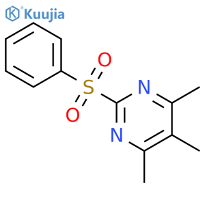 Pyrimidine, 4,5,6-trimethyl-2-(phenylsulfonyl)- structure