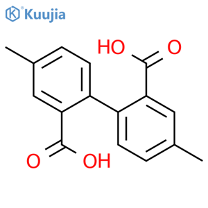 [1,1'-Biphenyl]-2,2'-dicarboxylicacid, 4,4'-dimethyl- structure