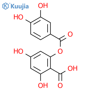 Benzoic acid,2-[(3,4-dihydroxybenzoyl)oxy]-4,6-dihydroxy- structure