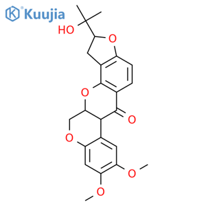 [1]Benzopyrano[3,4-b]furo[2,3-h][1]benzopyran-6(6aH)-one,1,2,12,12a-tetrahydro-2-(1-hydroxy-1-methylethyl)-8,9-dimethoxy-,(2R,6aS,12aS)- structure