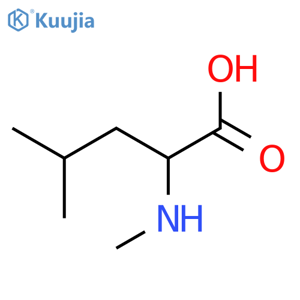 (2S)-4-methyl-2-(methylamino)pentanoic acid structure