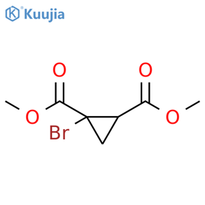 1,2-Cyclopropanedicarboxylic acid, 1-bromo-, dimethyl ester, (1R,2S)-rel- (9CI) structure