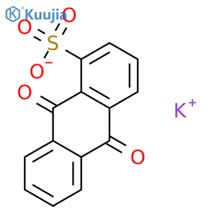 1-Anthracenesulfonicacid, 9,10-dihydro-9,10-dioxo-, potassium salt (1:1) structure