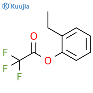 Acetic acid,2,2,2-trifluoro-, 2-ethylphenyl ester structure