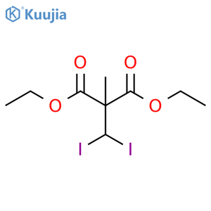 Propanedioic acid, 2-(diiodomethyl)-2-methyl-, 1,3-diethyl ester structure