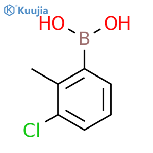 3-Chloro-2-methylphenylboronic acid structure