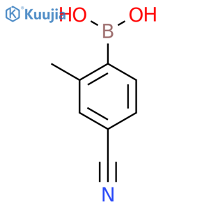 (4-Cyano-2-methylphenyl)boronic acid structure