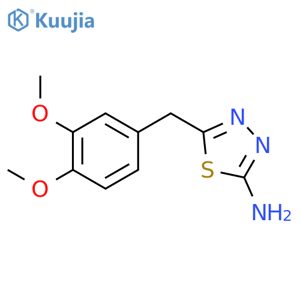 5-(3,4-Dimethoxybenzyl)-1,3,4-thiadiazol-2-amine structure