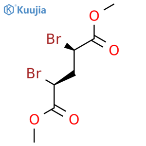 Pentanedioic acid, 2,4-dibromo-, dimethyl ester, (R*,S*)- structure