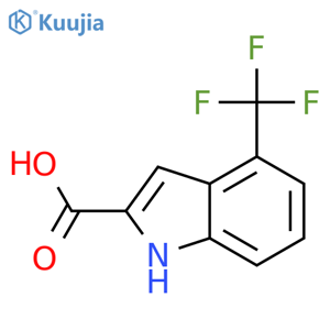 1H-INDOLE-2-CARBOXYLIC ACID,4-(TRIFLUOROMETHYL)- structure