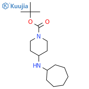 1-Piperidinecarboxylicacid, 4-(cycloheptylamino)-, 1,1-dimethylethyl ester structure