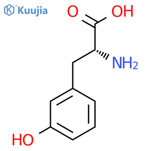 (2R)-2-amino-3-(3-hydroxyphenyl)propanoic acid structure