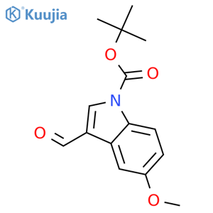 5-Methoxy-3-formylindole-1-carboxylic acid tert-butyl ester structure