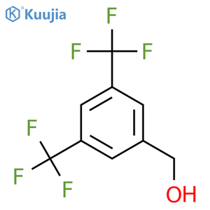 [3,5-bis(trifluoromethyl)phenyl]methanol structure