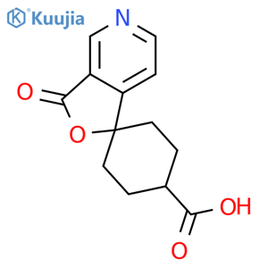 cis-3'-Oxo-spirocyclohexane-1,1'(3'h)-furo3,4-cpyridine-4-carboxylicacid structure