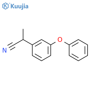 2-(3-phenoxyphenyl)propanenitrile structure