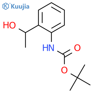 Carbamicacid, [2-(1-hydroxyethyl)phenyl]-, 1,1-dimethylethyl ester (9CI) structure