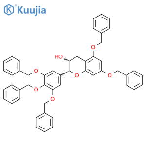 2H-1-Benzopyran-3-ol,3,4-dihydro-5,7-bis(phenylmethoxy)-2-[3,4,5-tris(phenylmethoxy)phenyl]-, (2R,3R)- structure