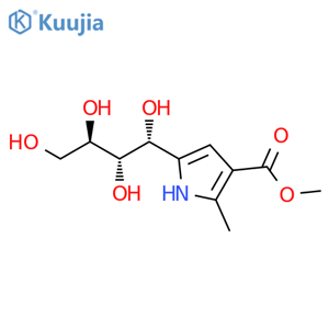 1H-Pyrrole-3-carboxylic acid, 2-methyl-5-[(1R,2S,3R)-1,2,3,4-tetrahydroxybutyl]-, methyl ester structure