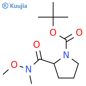 tert-Butyl 2-Methoxy(methyl)carbamoylpyrrolidine-1-carboxylate structure