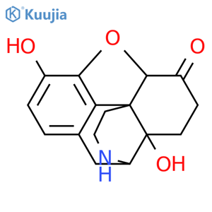 (5α)-4,5-epoxy-3,14-dihydroxymorphinan-6-one structure