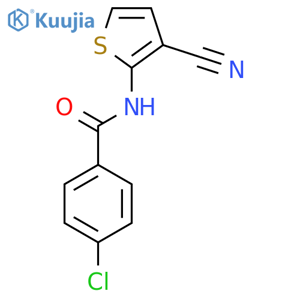 4-chloro-N-(3-cyanothiophen-2-yl)benzamide structure