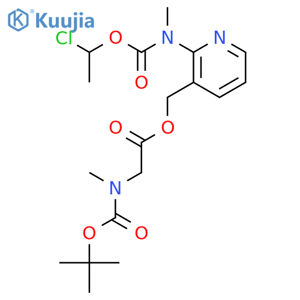 (2-(((1-Chloroethoxy)carbonyl)(methyl)amino)pyridin-3-yl)methyl 2-((tert-butoxycarbonyl)(methyl)amino)acetate structure