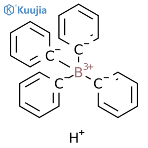 Borate(1-), tetraphenyl-, hydrogen (1:1) structure