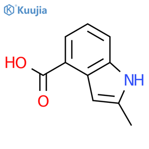 2-methyl-1H-Indole-4-carboxylic acid structure