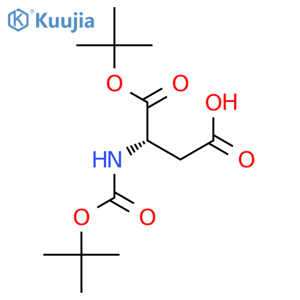 (S)-4-(tert-Butoxy)-3-((tert-butoxycarbonyl)amino)-4-oxobutanoic acid structure