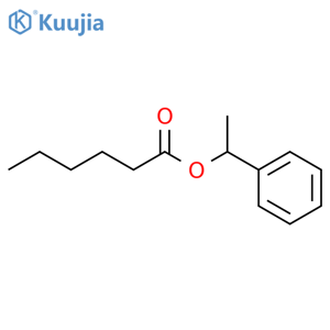 Hexanoic acid,1-phenylethyl ester structure