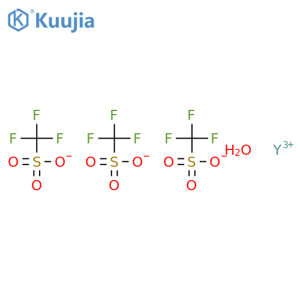 Yttrium(III) trifluoromethanesulfonate hydrate structure