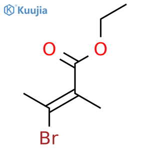 2-Butenoic acid, 3-bromo-2-methyl-, ethyl ester, (E)- structure