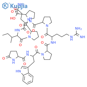 L-Proline,5-oxo-L-prolyl-L-tryptophyl-L-prolyl-L-arginyl-L-prolyl-L-glutaminyl-L-isoleucyl-L-prolyl- structure