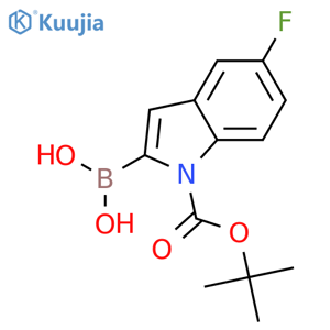 1-boc-5-fluoro-1H-indole-2-boronic acid structure