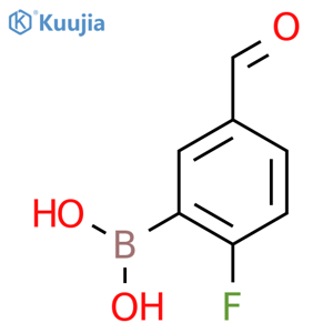 2-Fluoro-5-formylphenylboronic acid structure