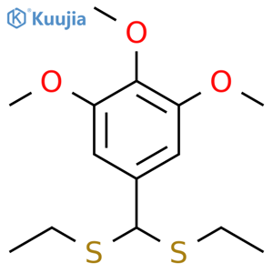 Benzene, 5-[bis(ethylthio)methyl]-1,2,3-trimethoxy- structure