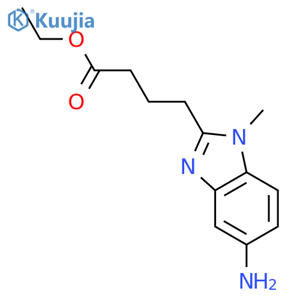 ethyl 4-(5-amino-1-methyl-1H-1,3-benzodiazol-2-yl)butanoate structure