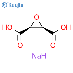 2,3-Oxiranedicarboxylic acid, sodium salt (1:2), (2R,3S)-rel- structure