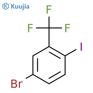 4-Bromo-1-iodo-2-(trifluoromethyl)benzene structure