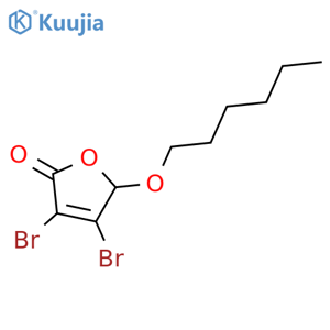 2(5H)-Furanone, 3,4-dibromo-5-(hexyloxy)- structure