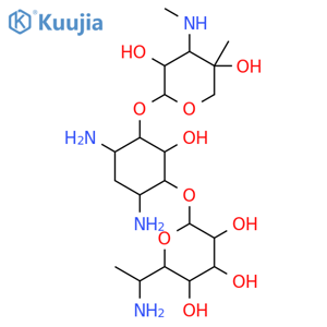 D-Streptamine,O-6-amino-6,7-dideoxy-D-glycero-a-D-gluco-heptopyranosyl-(1&reg;4)-O-[3-deoxy-4-C-methyl-3-(methylamino)-b-L-arabinopyranosyl-(1&reg;6)]-2-deoxy- structure