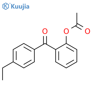 2-Acetoxy-4'-ethylbenzophenone structure