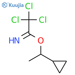 Ethanimidic acid, 2,2,2-trichloro-, 1-cyclopropylethyl ester structure