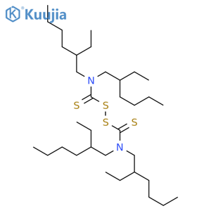 Tetrakis(2-ethylhexyl) thiuram disulfide structure