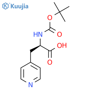 (2R)-2-{[(tert-butoxy)carbonyl]amino}-3-(pyridin-4-yl)propanoic acid structure